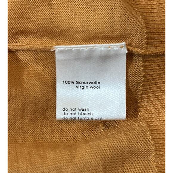 Akris Punto Sweater Virgin Wool Orange Knitwear Faux Layer Size US 10 UK 14 - Picture 7 of 7